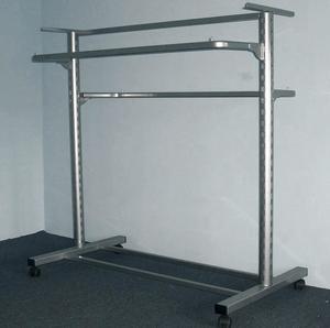 Stojak dwustronny z możliwością założenia półki